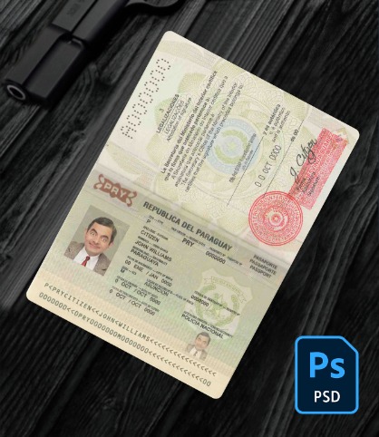 Paraguay passport PSD